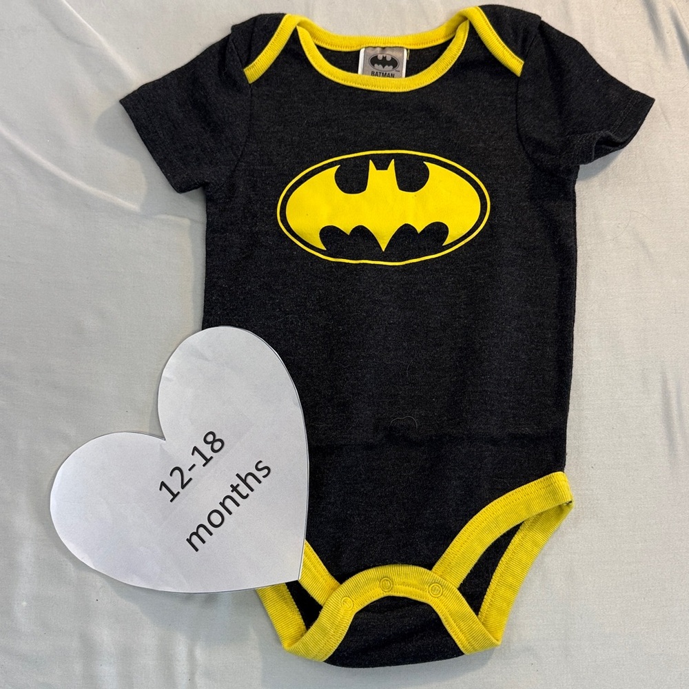 Batman - Logo Black and Yellow Kids One Piece short sleeve shirt